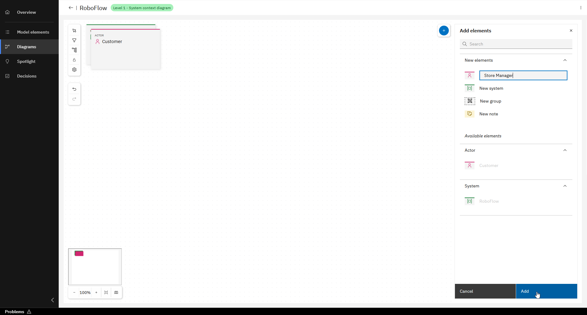 Add model element Screenshot 4