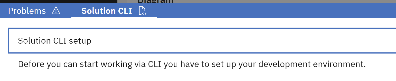Solution CLI Setup