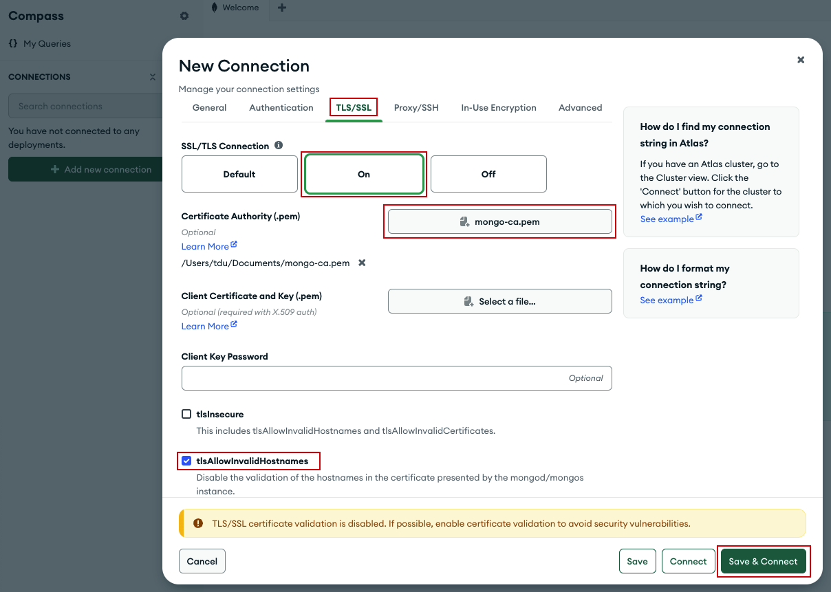 Edit tls settings