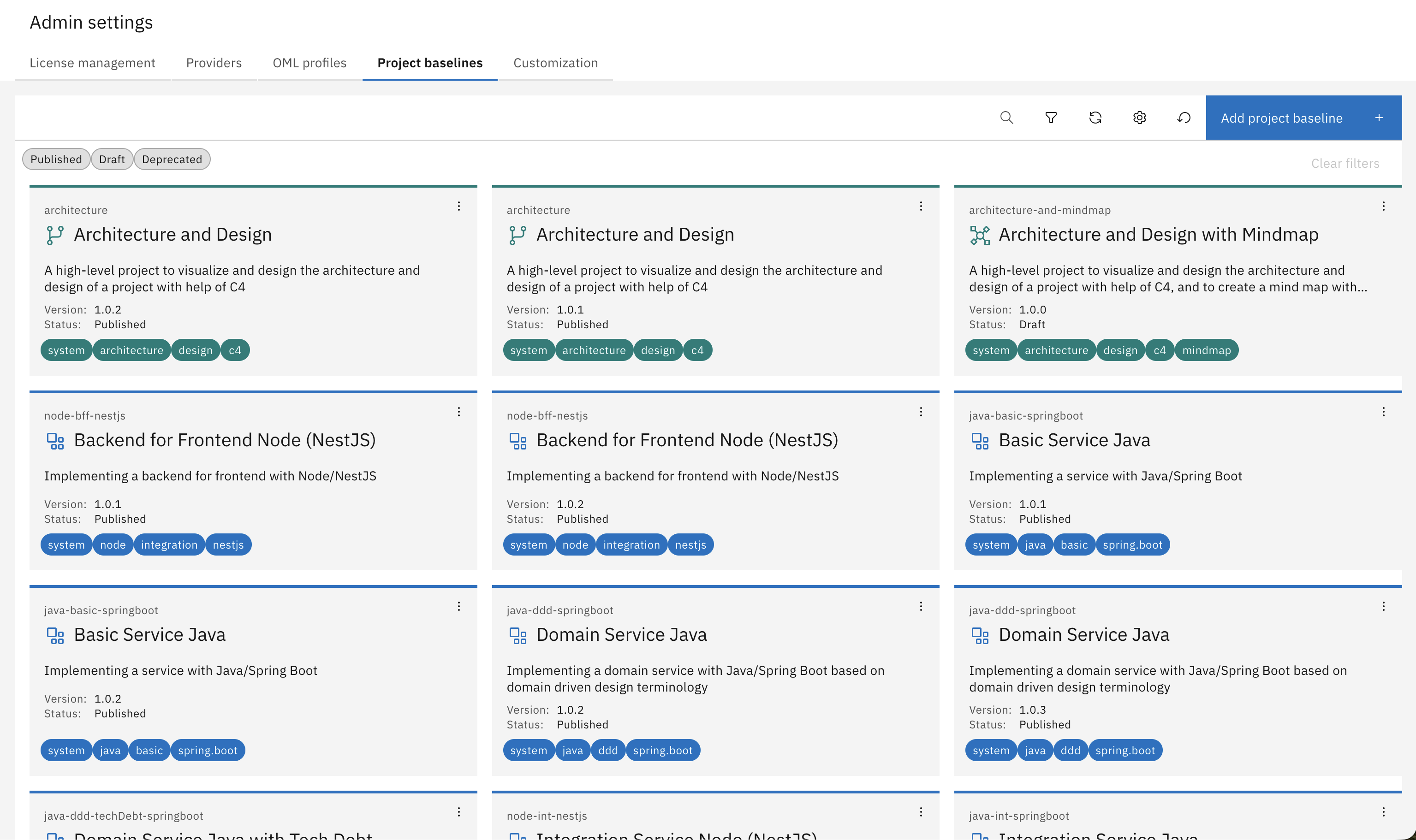 Upload Project Baseline to the Workbench 1