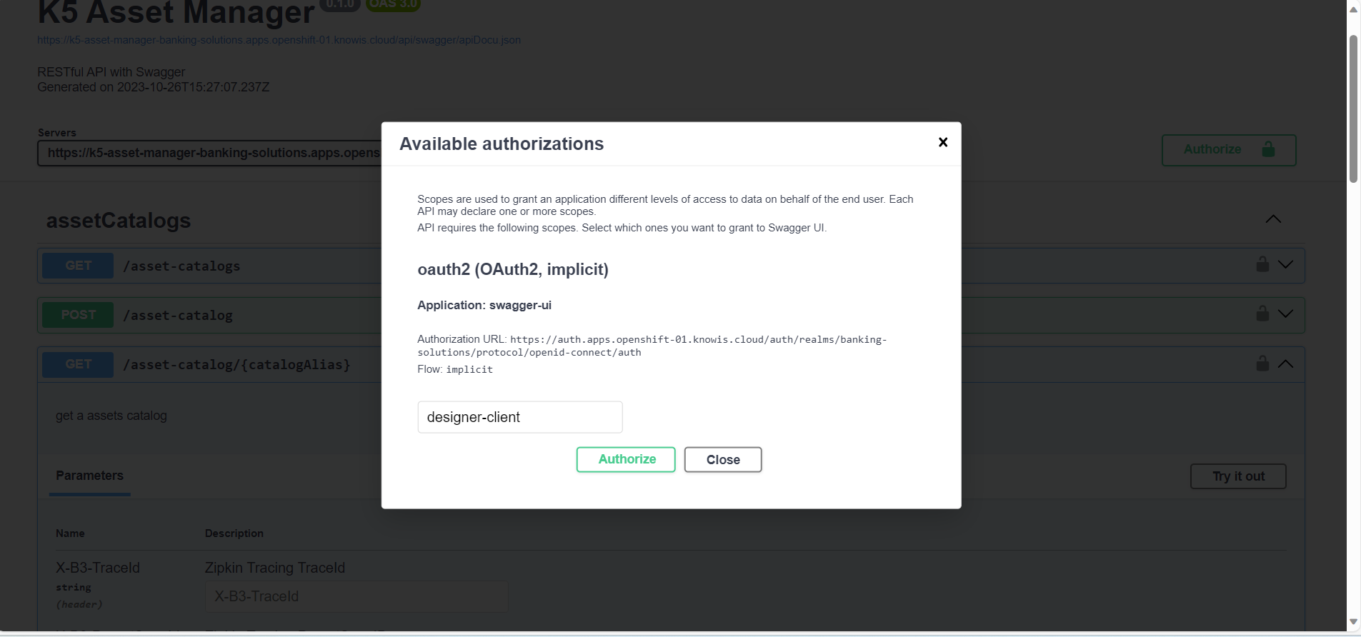 Swagger Authentication