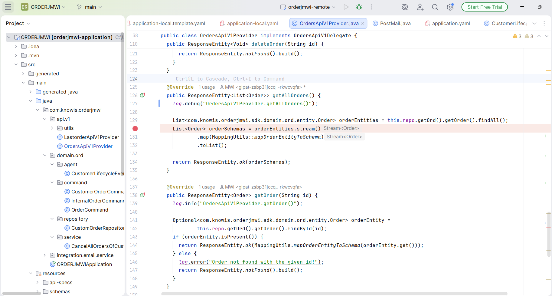 Start debugger 1