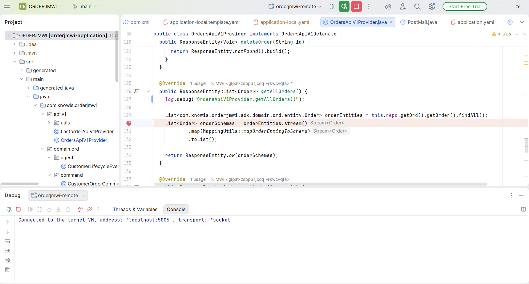 Start debugger 3