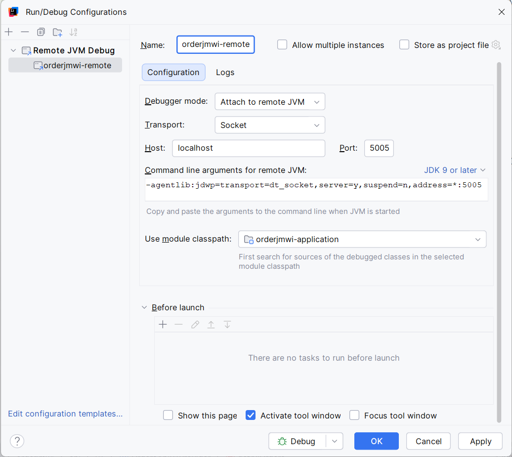 Remote JVM Config