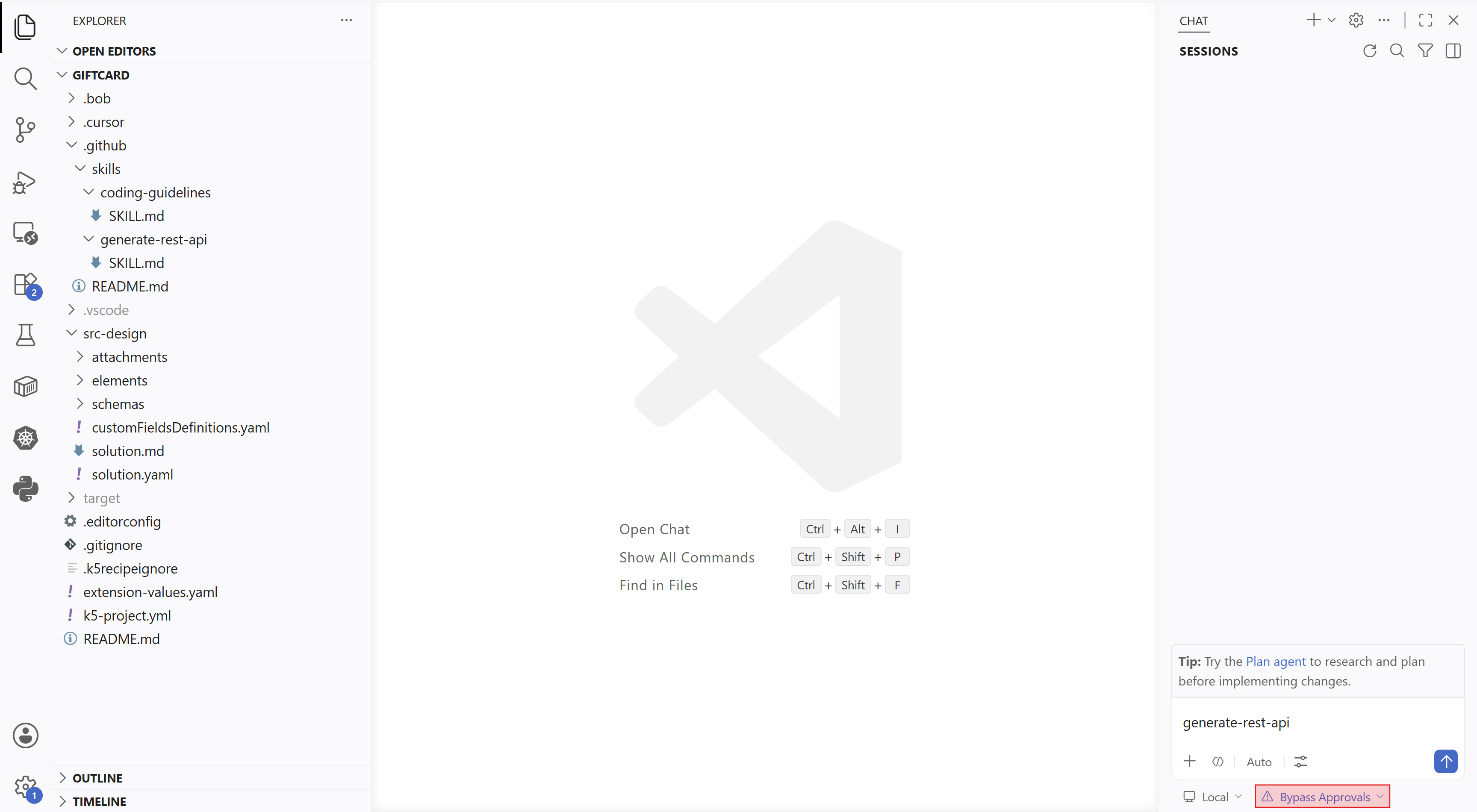 Enter prompt for code generation