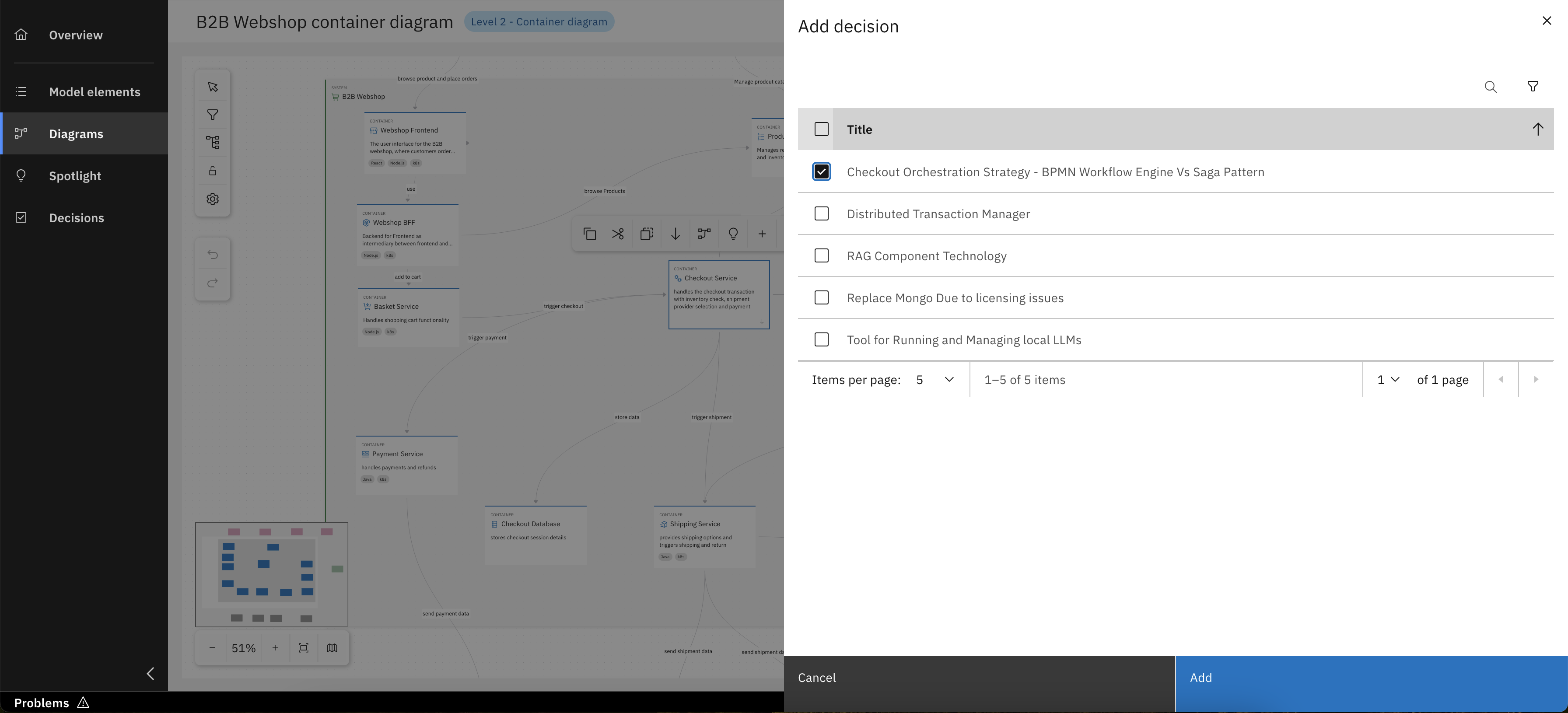 Select One or More Architecture Decision(s)