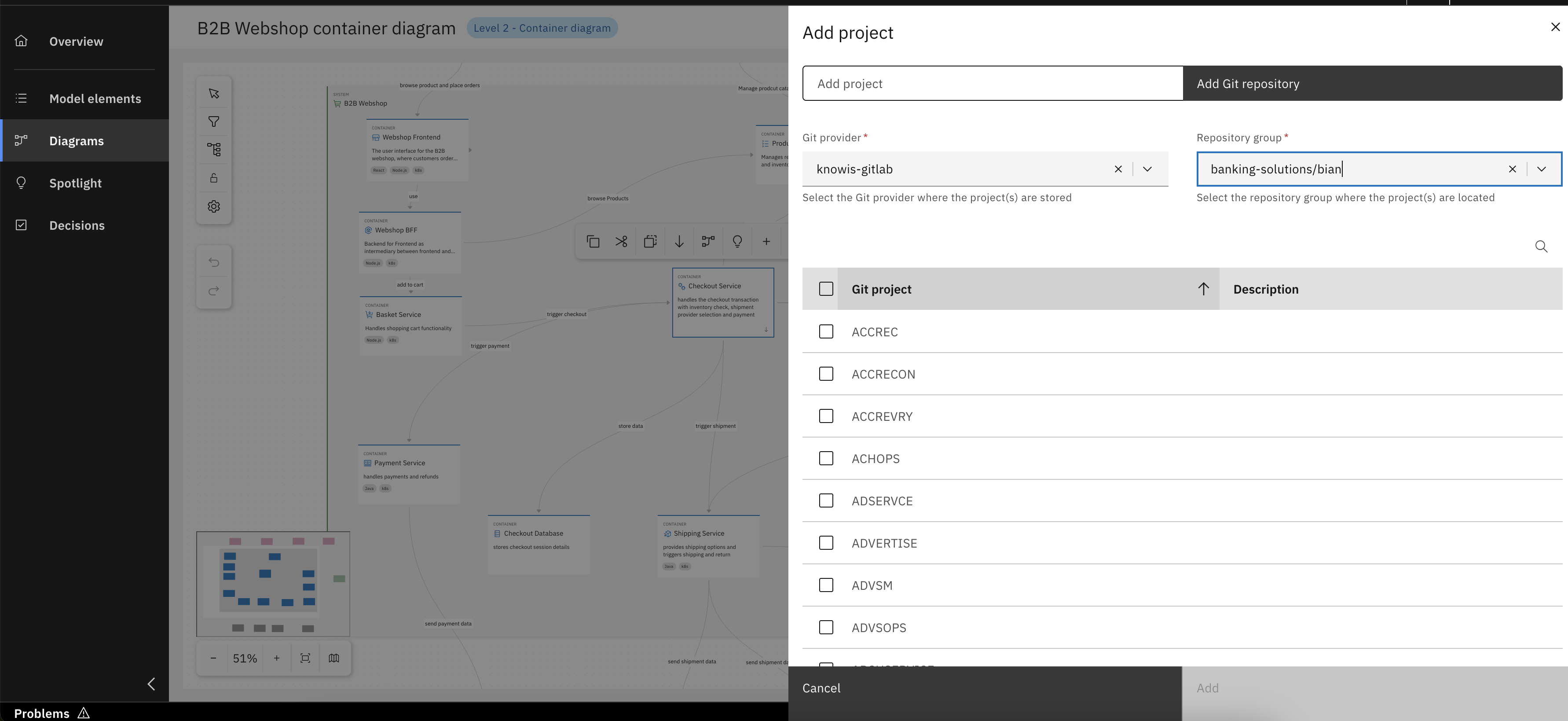 Select Git Project