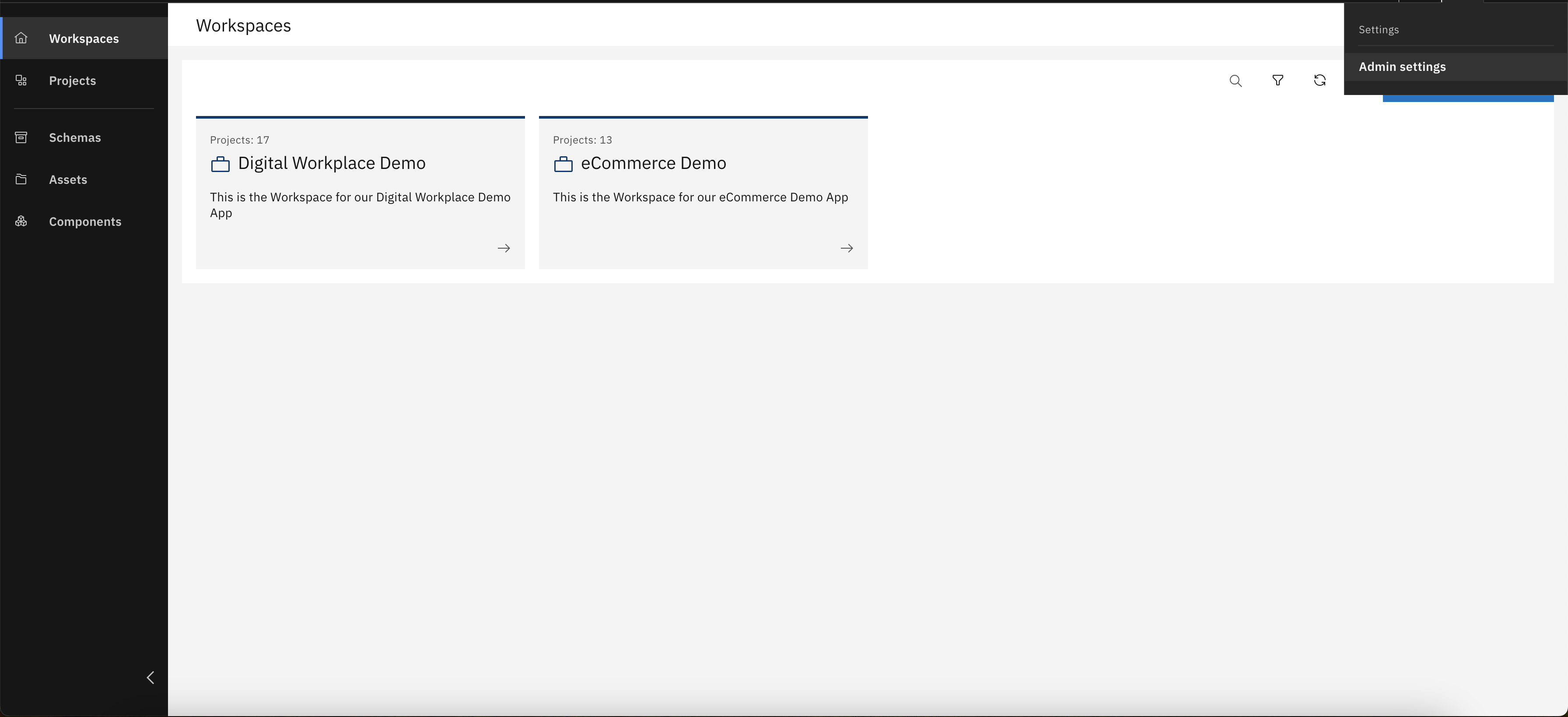 Open Admin Settings