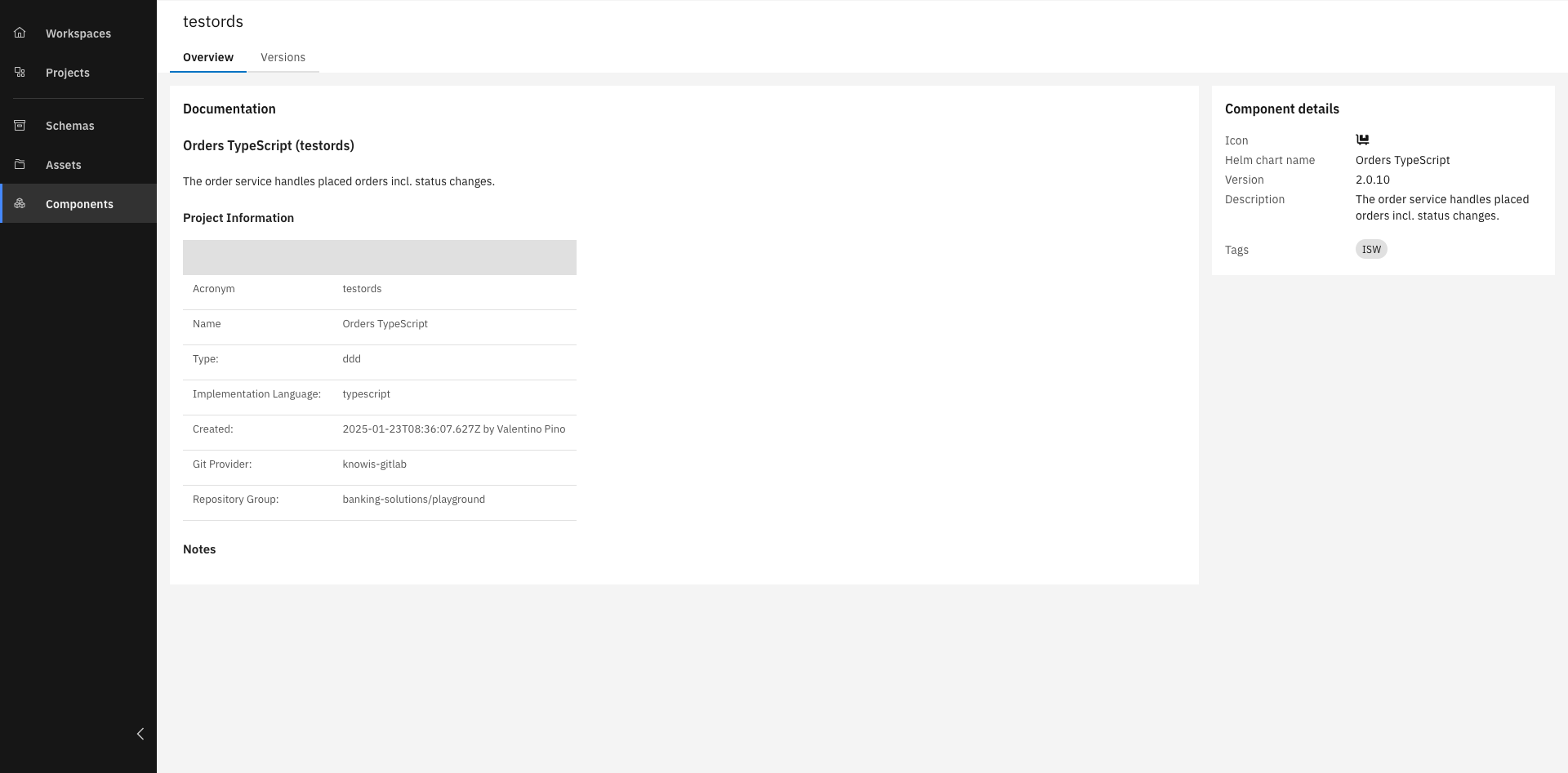 Component view