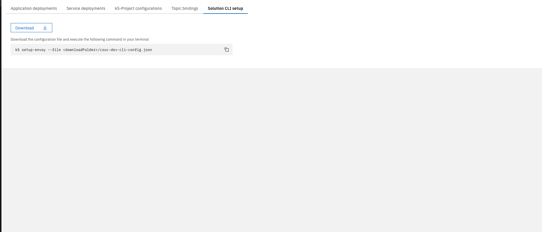Solution CLI setup