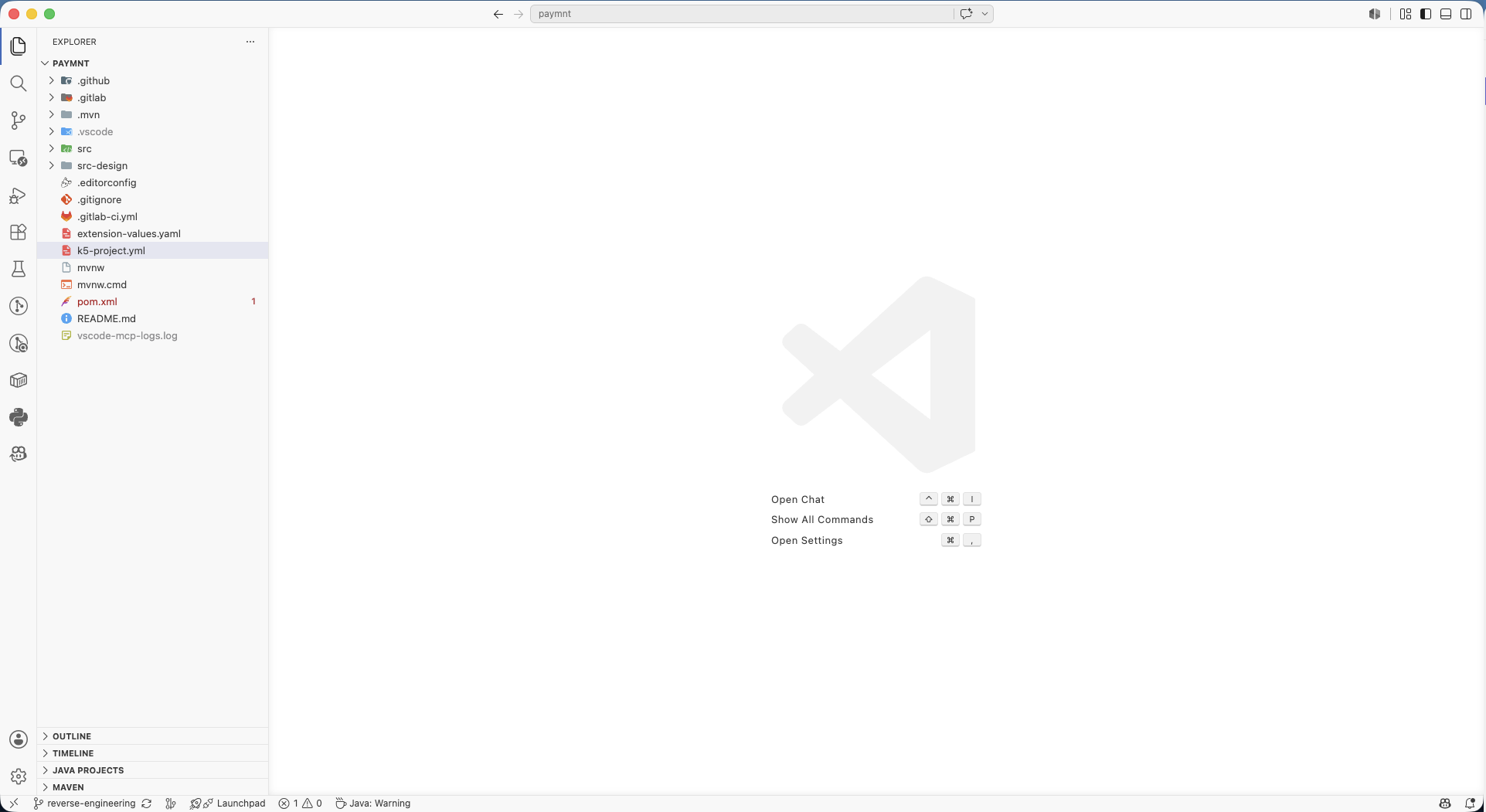 Open project